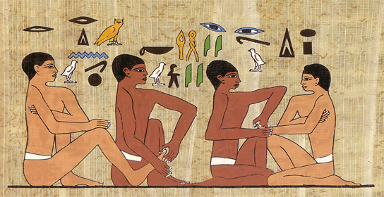Egyptische afbeelding voetreflexologie